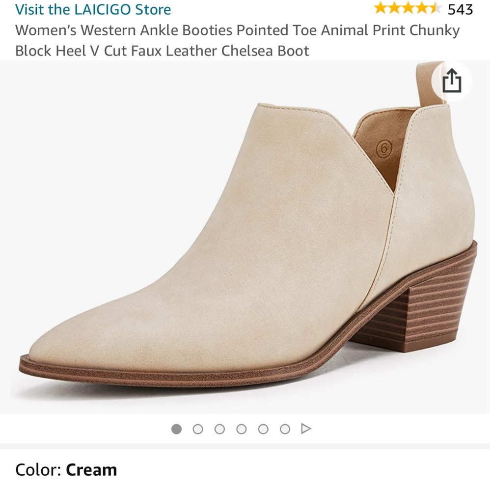 Women's Ankle Booties Pointed Toe Chunky
Block Heel V Cut Chelsea Boot